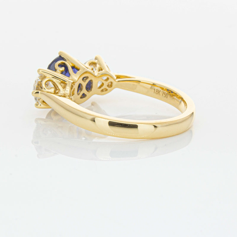 18ct Yellow Gold 2.04ct Sapphire & Diamond Coronado Ring-Ring-Walker & Hall