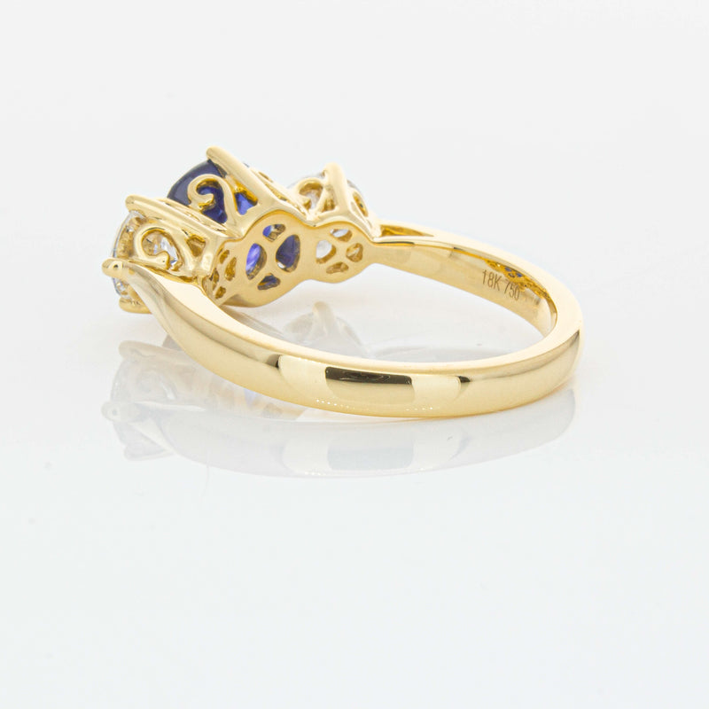18ct Yellow Gold 2.04ct Sapphire & Diamond Coronado Ring-Ring-Walker & Hall