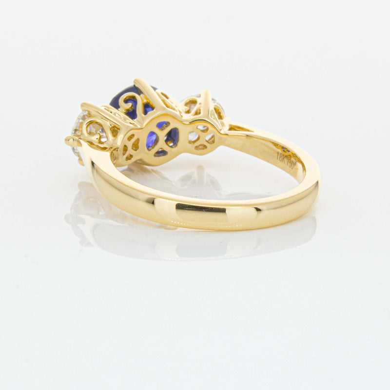 18ct Yellow Gold 2.04ct Sapphire & Diamond Coronado Ring-Ring-Walker & Hall