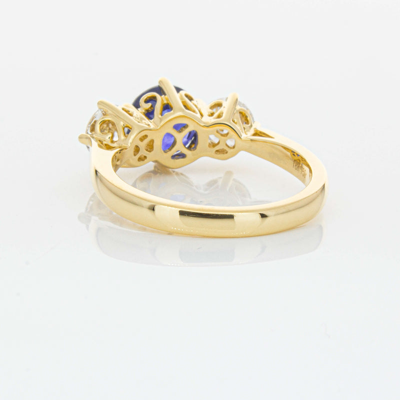 18ct Yellow Gold 2.04ct Sapphire & Diamond Coronado Ring-Ring-Walker & Hall