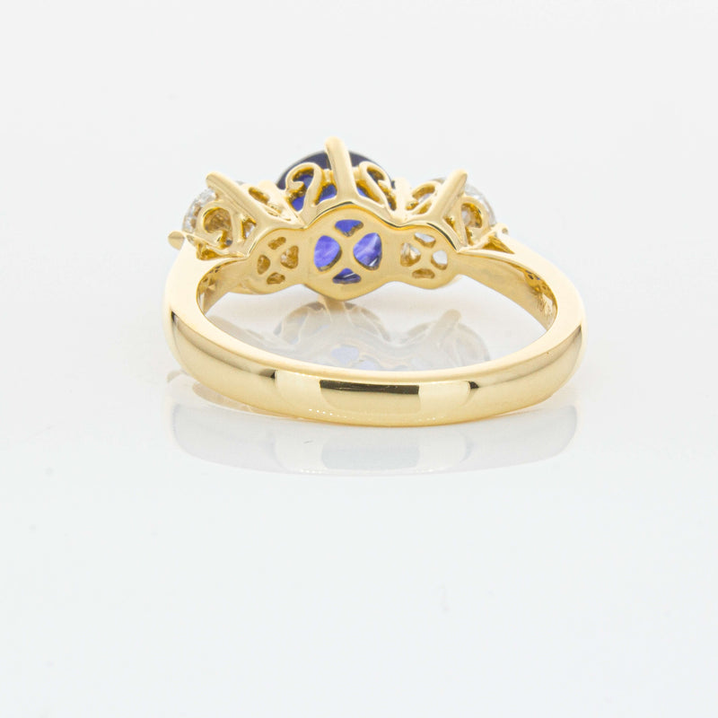 18ct Yellow Gold 2.04ct Sapphire & Diamond Coronado Ring-Ring-Walker & Hall