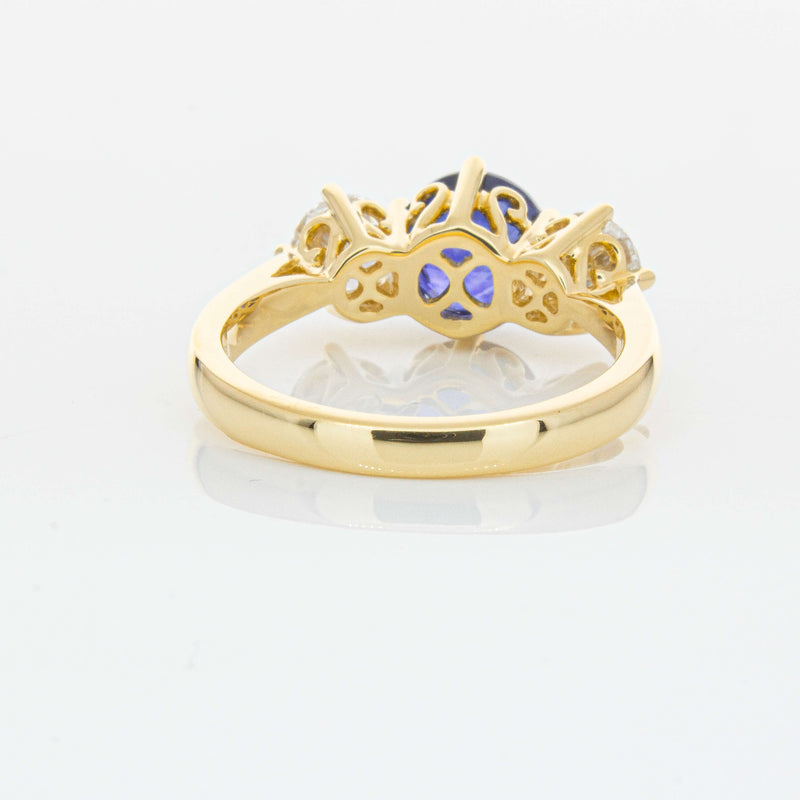 18ct Yellow Gold 2.04ct Sapphire & Diamond Coronado Ring-Ring-Walker & Hall