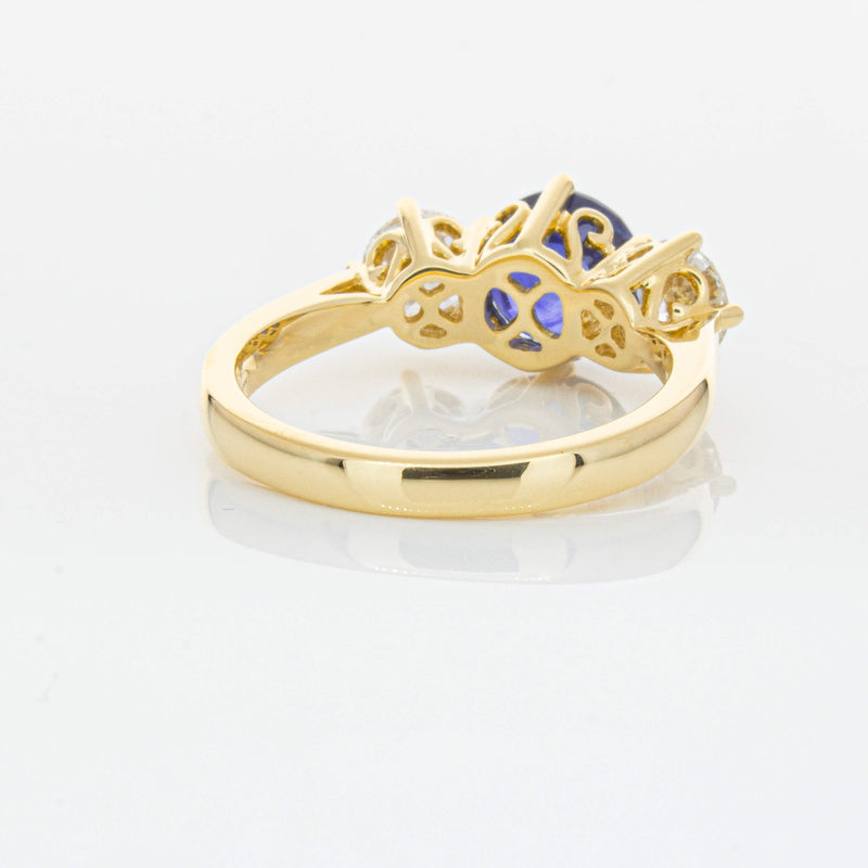 18ct Yellow Gold 2.04ct Sapphire & Diamond Coronado Ring-Ring-Walker & Hall