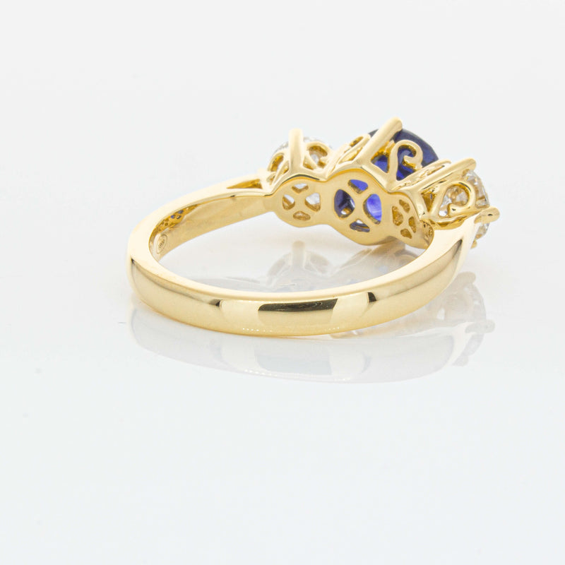 18ct Yellow Gold 2.04ct Sapphire & Diamond Coronado Ring-Ring-Walker & Hall