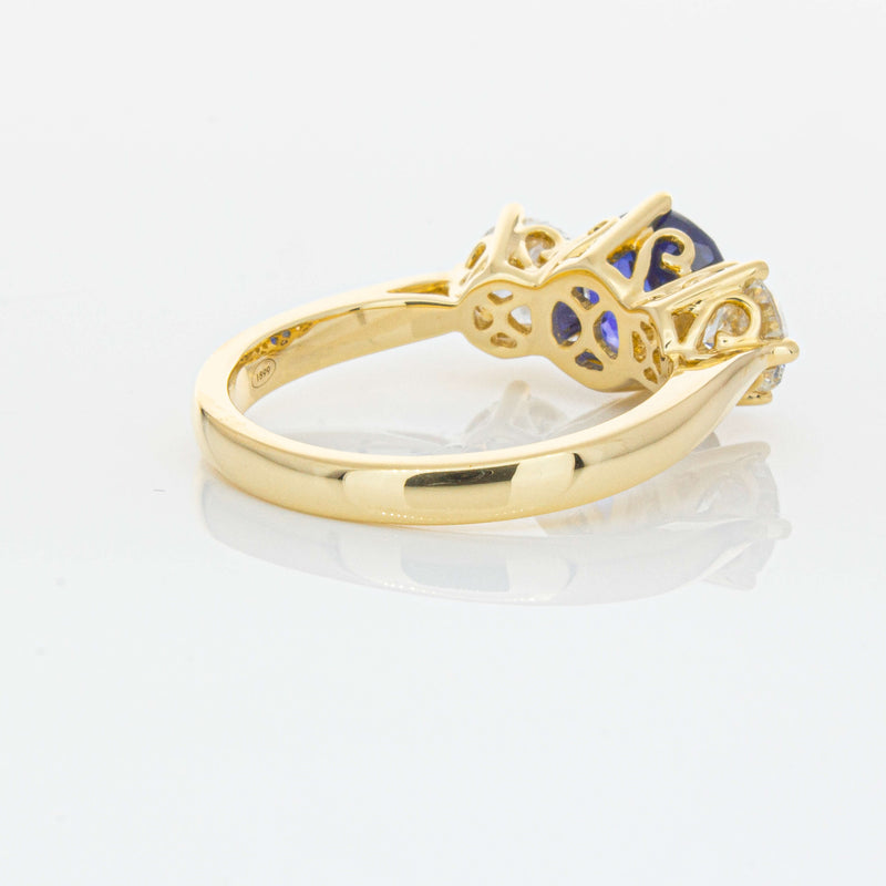 18ct Yellow Gold 2.04ct Sapphire & Diamond Coronado Ring-Ring-Walker & Hall