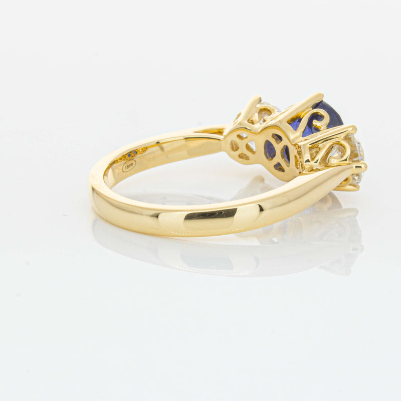 18ct Yellow Gold 2.04ct Sapphire & Diamond Coronado Ring-Ring-Walker & Hall