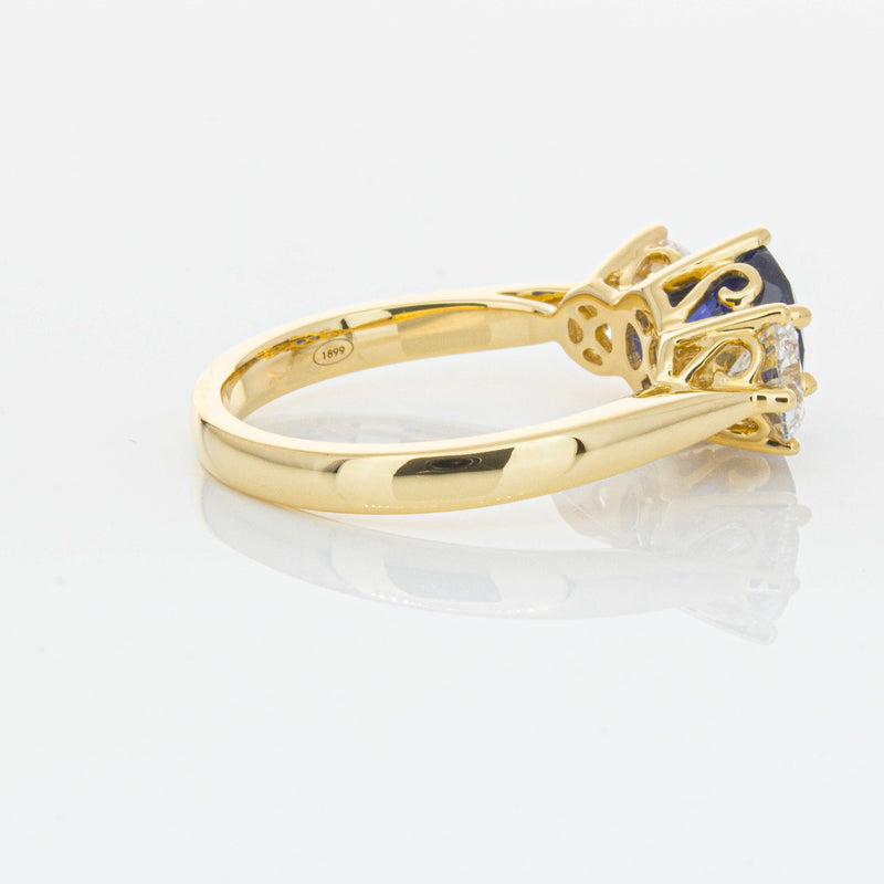 18ct Yellow Gold 2.04ct Sapphire & Diamond Coronado Ring-Ring-Walker & Hall