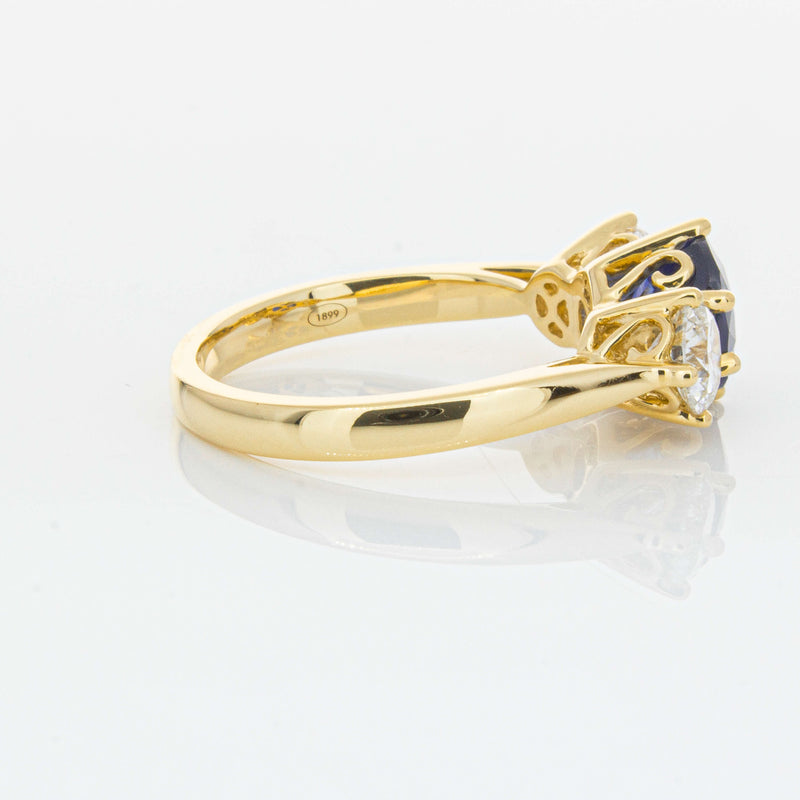 18ct Yellow Gold 2.04ct Sapphire & Diamond Coronado Ring-Ring-Walker & Hall