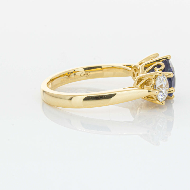 18ct Yellow Gold 2.04ct Sapphire & Diamond Coronado Ring-Ring-Walker & Hall