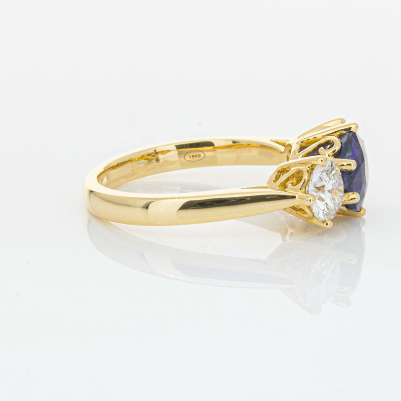 18ct Yellow Gold 2.04ct Sapphire & Diamond Coronado Ring-Ring-Walker & Hall