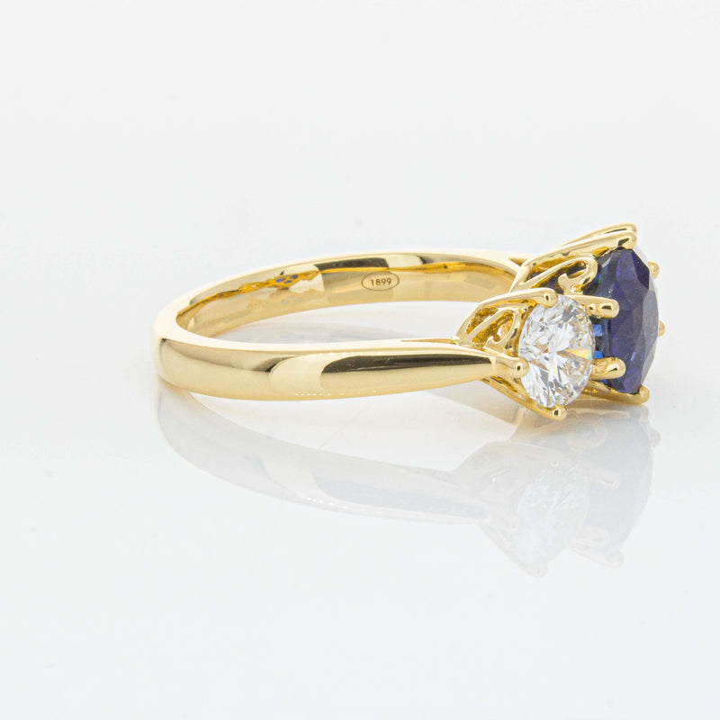 18ct Yellow Gold 2.04ct Sapphire & Diamond Coronado Ring-Ring-Walker & Hall