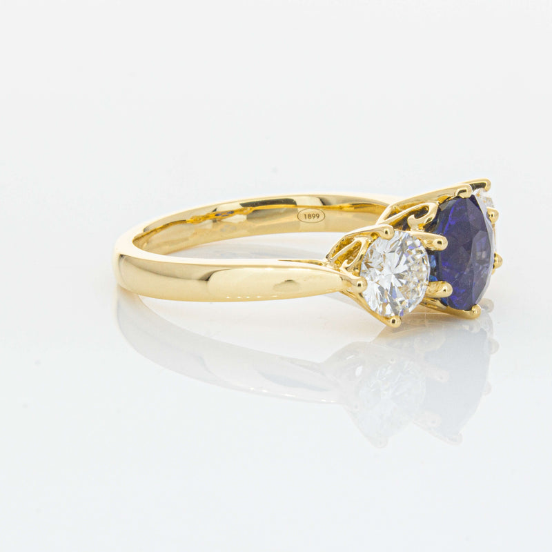 18ct Yellow Gold 2.04ct Sapphire & Diamond Coronado Ring-Ring-Walker & Hall