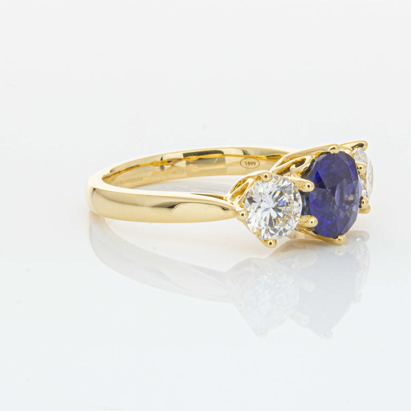 18ct Yellow Gold 2.04ct Sapphire & Diamond Coronado Ring-Ring-Walker & Hall