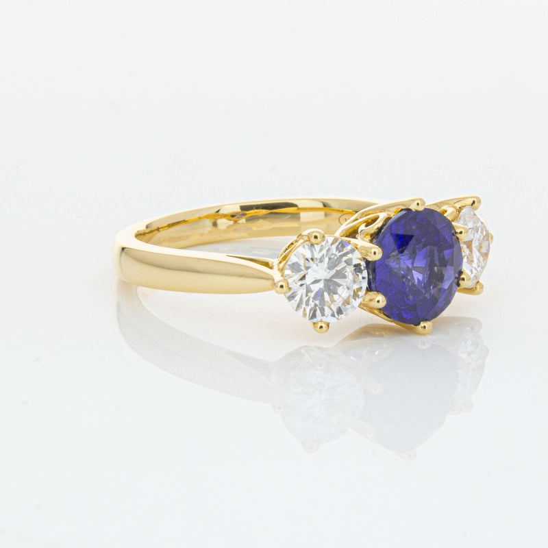 18ct Yellow Gold 2.04ct Sapphire & Diamond Coronado Ring-Ring-Walker & Hall
