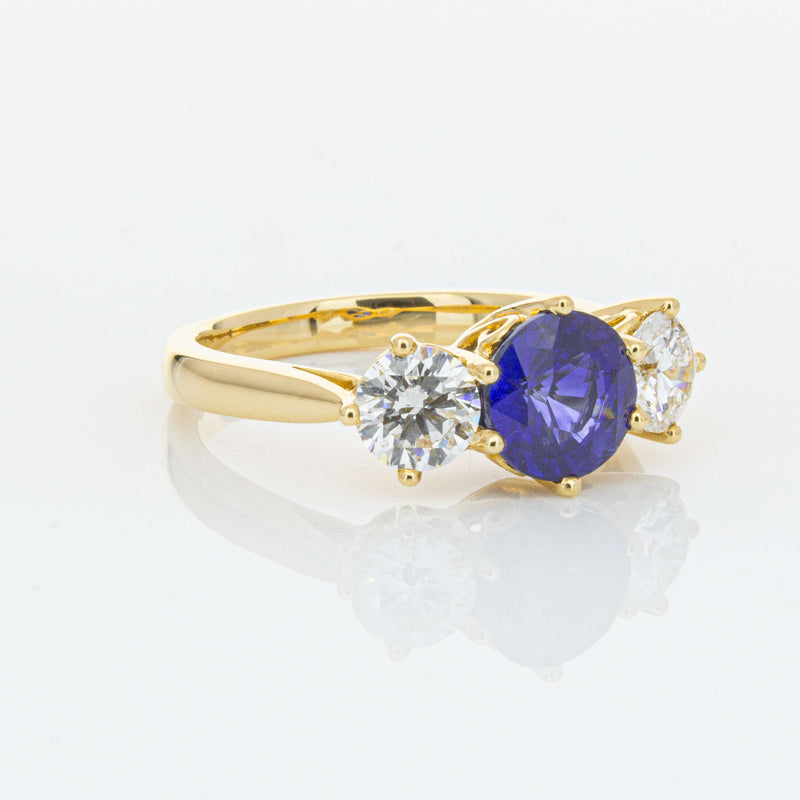 18ct Yellow Gold 2.04ct Sapphire & Diamond Coronado Ring-Ring-Walker & Hall