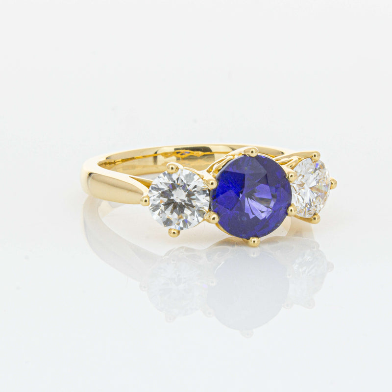 18ct Yellow Gold 2.04ct Sapphire & Diamond Coronado Ring-Ring-Walker & Hall