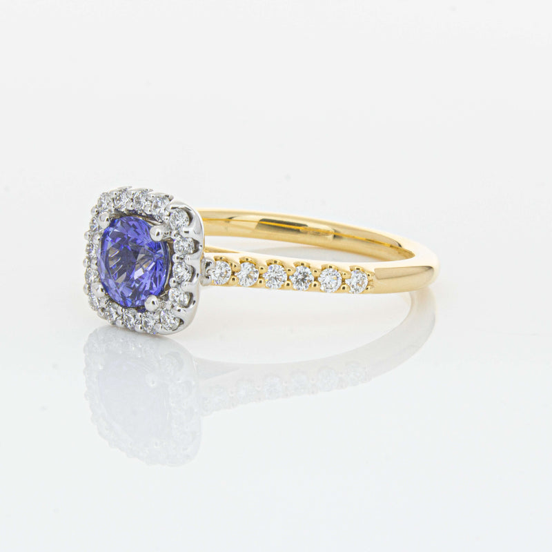 18ct Yellow Gold .83ct Sapphire & Diamond Manhattan Ring-Ring-Walker & Hall