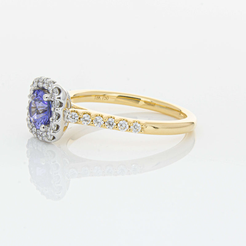 18ct Yellow Gold .83ct Sapphire & Diamond Manhattan Ring-Ring-Walker & Hall
