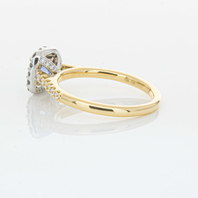 18ct Yellow Gold .83ct Sapphire & Diamond Manhattan Ring-Ring-Walker & Hall