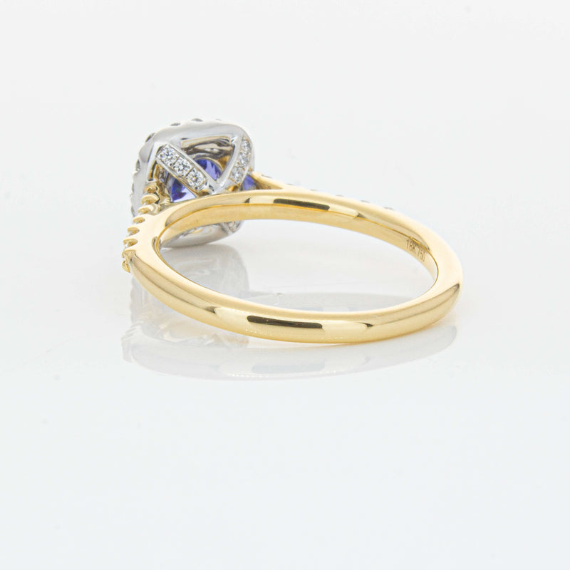 18ct Yellow Gold .83ct Sapphire & Diamond Manhattan Ring-Ring-Walker & Hall