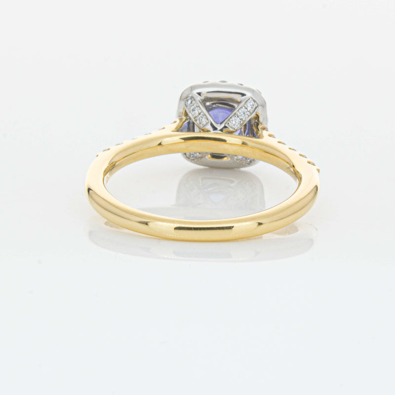 18ct Yellow Gold .83ct Sapphire & Diamond Manhattan Ring-Ring-Walker & Hall