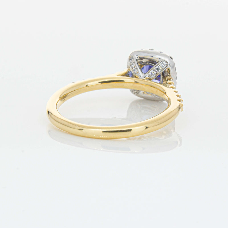 18ct Yellow Gold .83ct Sapphire & Diamond Manhattan Ring-Ring-Walker & Hall