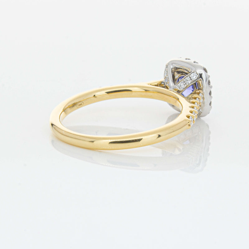 18ct Yellow Gold .83ct Sapphire & Diamond Manhattan Ring-Ring-Walker & Hall