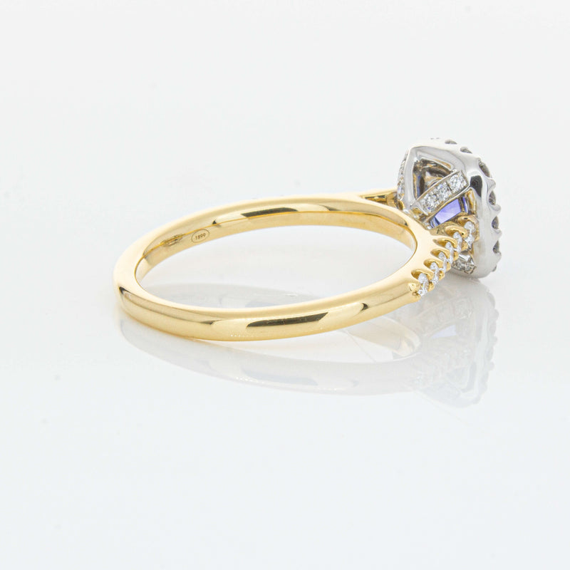 18ct Yellow Gold .83ct Sapphire & Diamond Manhattan Ring-Ring-Walker & Hall