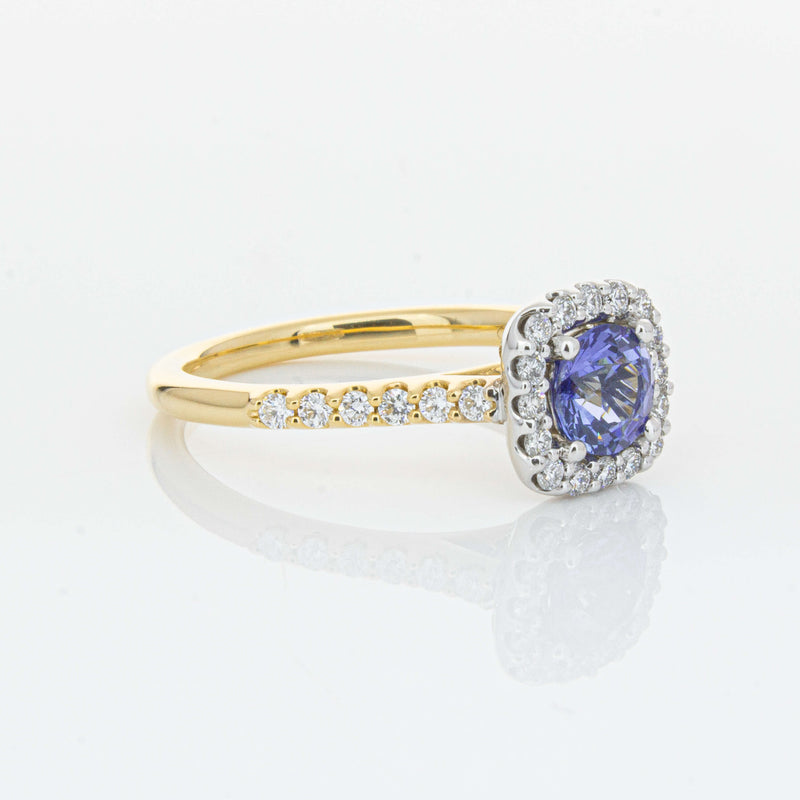 18ct Yellow Gold .83ct Sapphire & Diamond Manhattan Ring-Ring-Walker & Hall