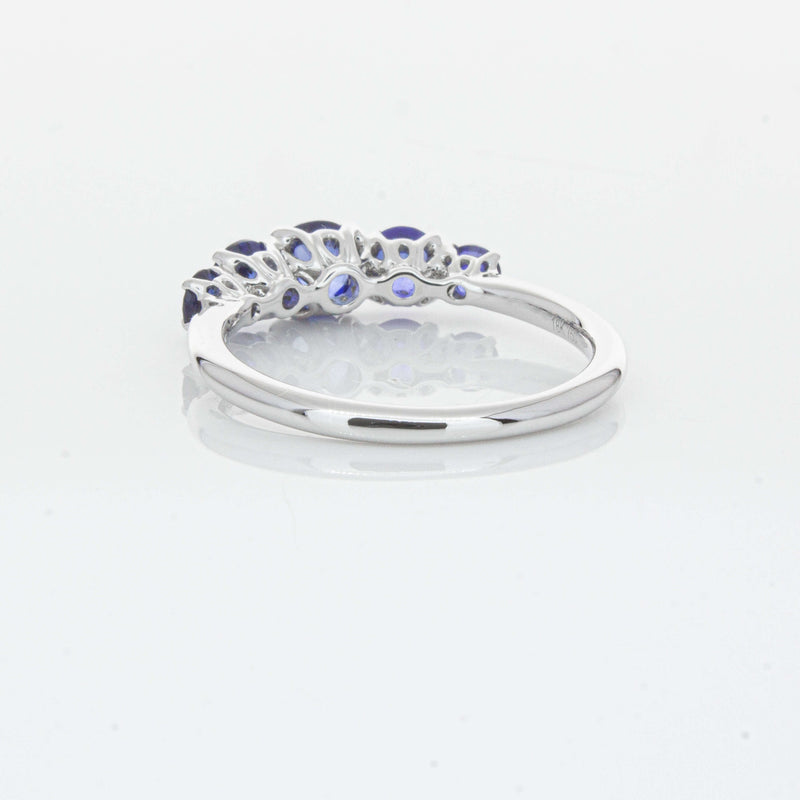18ct White Gold Five Stone Sapphire Octavia Ring-Ring-Walker & Hall