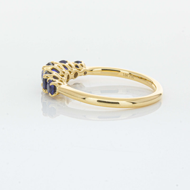 18ct Yellow Gold Five Stone Sapphire Octavia Ring-Ring-Walker & Hall