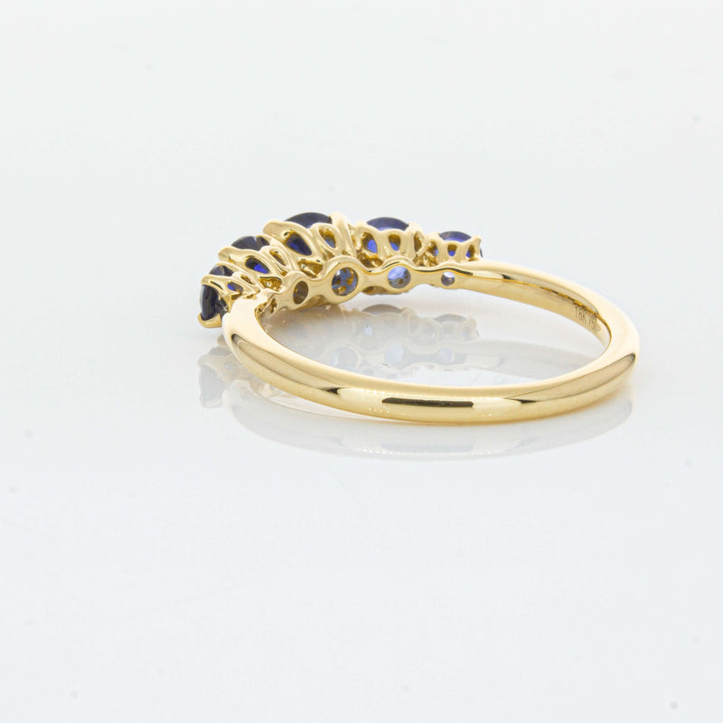 18ct Yellow Gold Five Stone Sapphire Octavia Ring-Ring-Walker & Hall