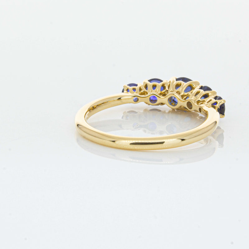 18ct Yellow Gold Five Stone Sapphire Octavia Ring-Ring-Walker & Hall
