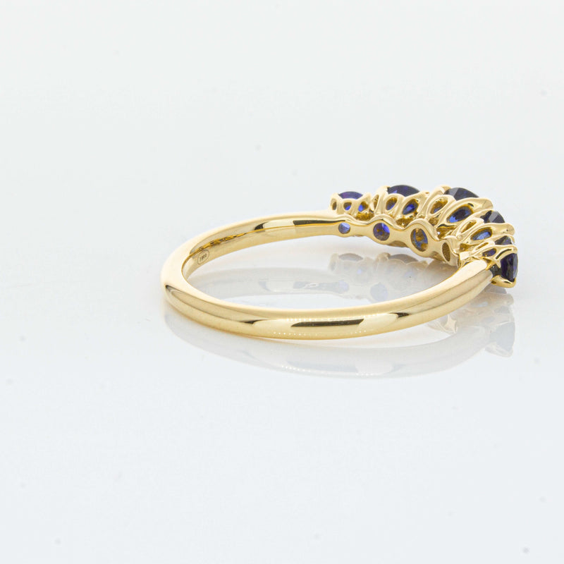 18ct Yellow Gold Five Stone Sapphire Octavia Ring-Ring-Walker & Hall
