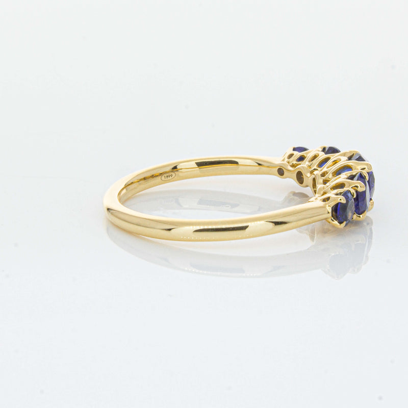 18ct Yellow Gold Five Stone Sapphire Octavia Ring-Ring-Walker & Hall