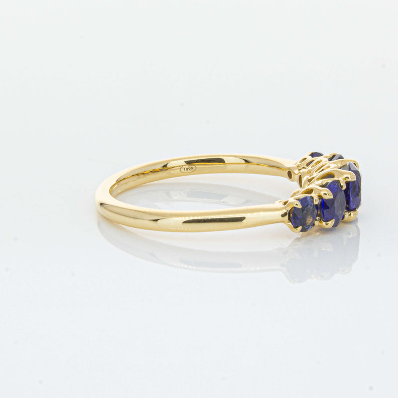 18ct Yellow Gold Five Stone Sapphire Octavia Ring-Ring-Walker & Hall