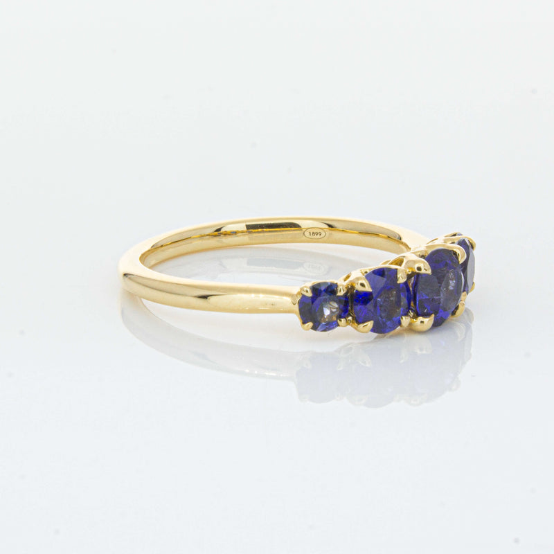 18ct Yellow Gold Five Stone Sapphire Octavia Ring-Ring-Walker & Hall