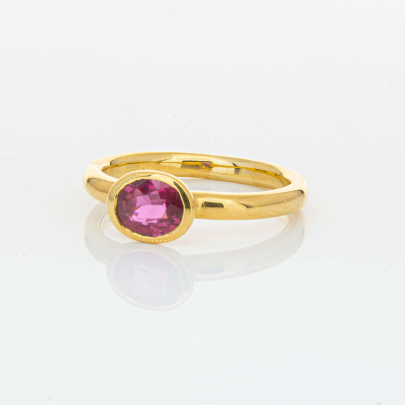 Deja Vu 22ct Yellow Gold 1.07ct Ruby Ring-Ring-Walker & Hall