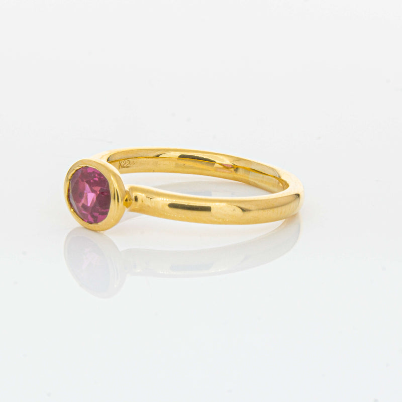 Deja Vu 22ct Yellow Gold 1.07ct Ruby Ring-Ring-Walker & Hall