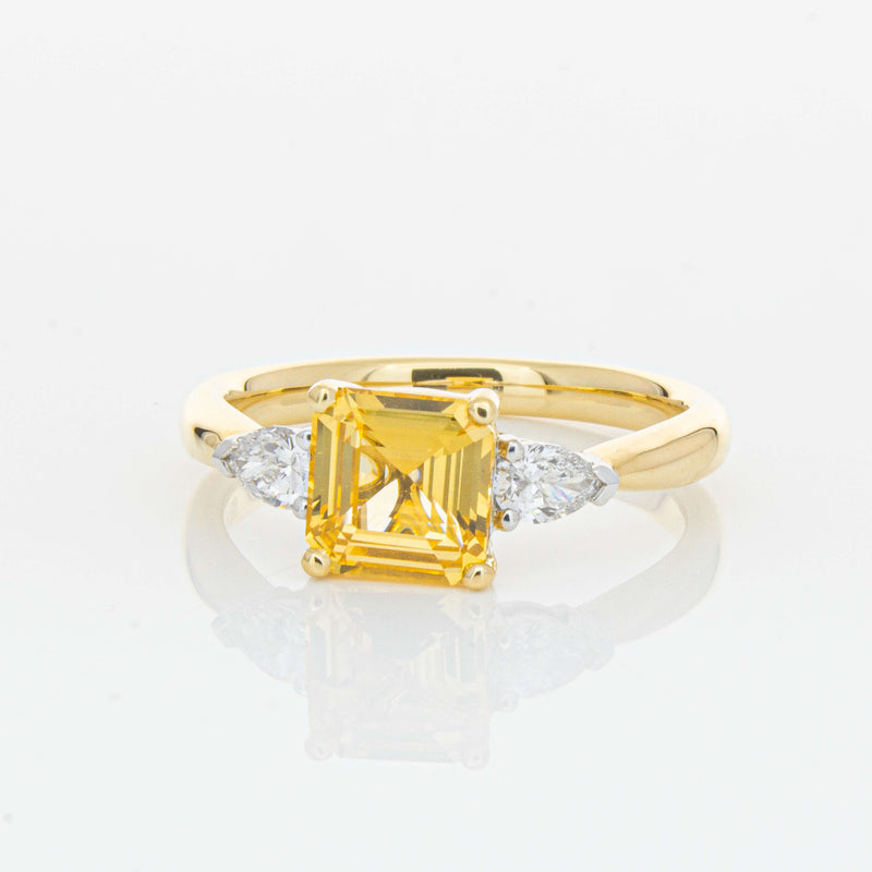 18ct Yellow Gold 1.58ct Golden Sapphire & Diamond Ayla Ring-Ring-Walker & Hall