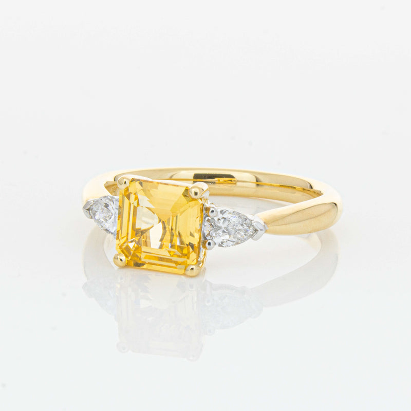 18ct Yellow Gold 1.58ct Golden Sapphire & Diamond Ayla Ring-Ring-Walker & Hall