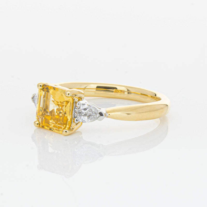18ct Yellow Gold 1.58ct Golden Sapphire & Diamond Ayla Ring-Ring-Walker & Hall