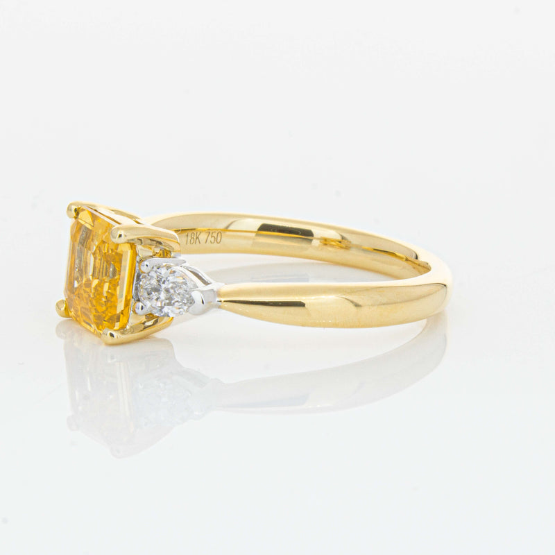 18ct Yellow Gold 1.58ct Golden Sapphire & Diamond Ayla Ring-Ring-Walker & Hall