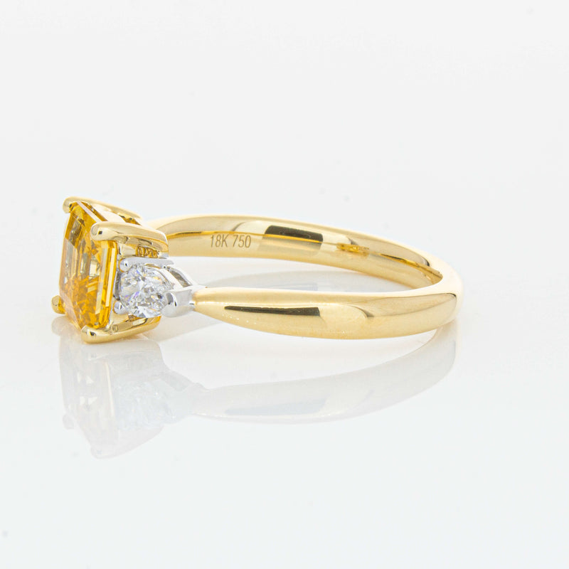18ct Yellow Gold 1.58ct Golden Sapphire & Diamond Ayla Ring-Ring-Walker & Hall