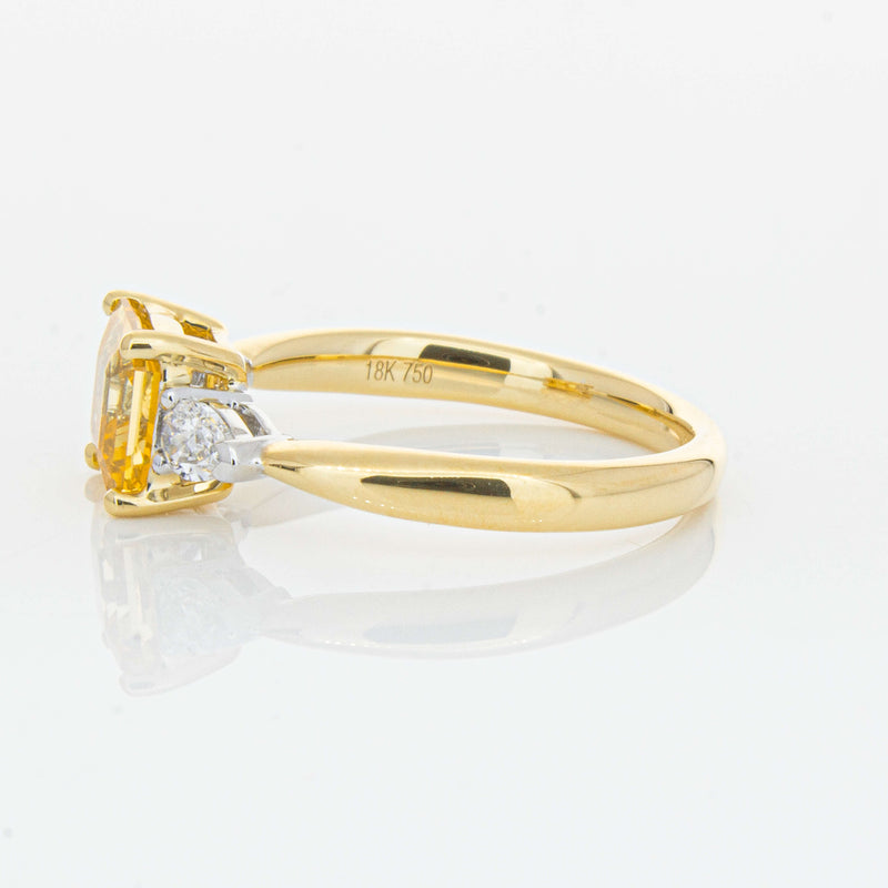 18ct Yellow Gold 1.58ct Golden Sapphire & Diamond Ayla Ring-Ring-Walker & Hall