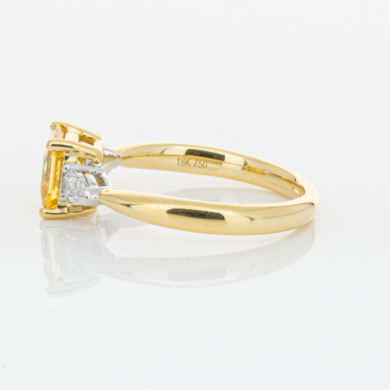 18ct Yellow Gold 1.58ct Golden Sapphire & Diamond Ayla Ring-Ring-Walker & Hall