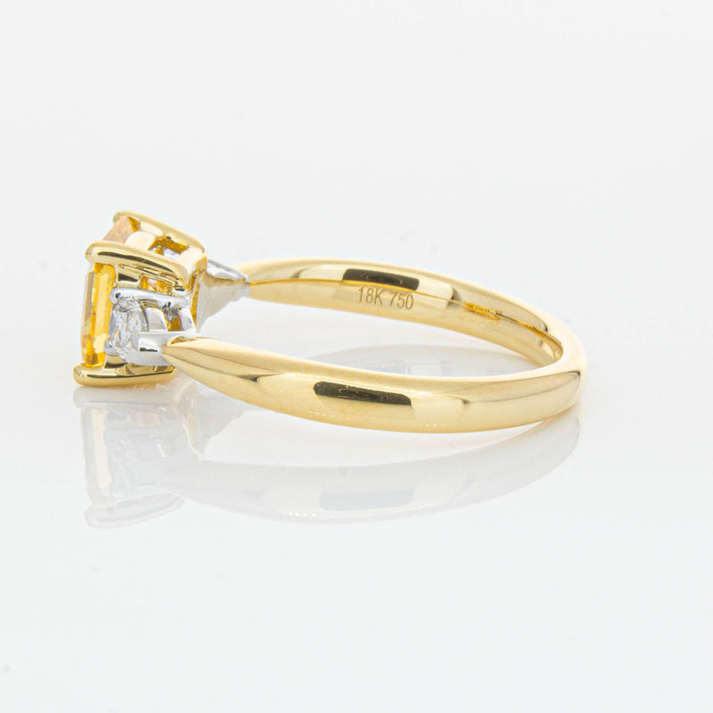 18ct Yellow Gold 1.58ct Golden Sapphire & Diamond Ayla Ring-Ring-Walker & Hall