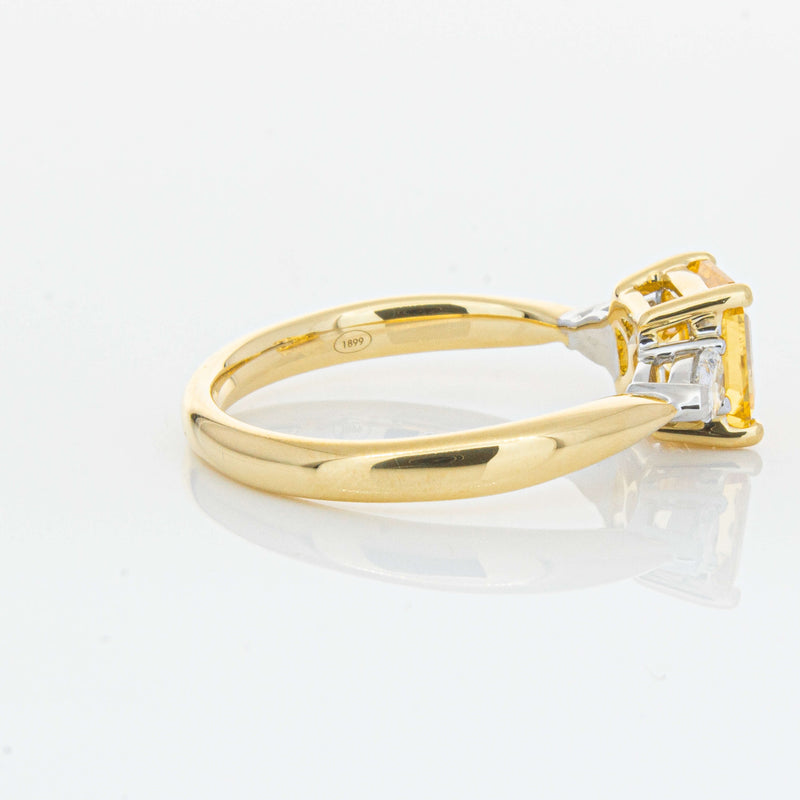 18ct Yellow Gold 1.58ct Golden Sapphire & Diamond Ayla Ring-Ring-Walker & Hall