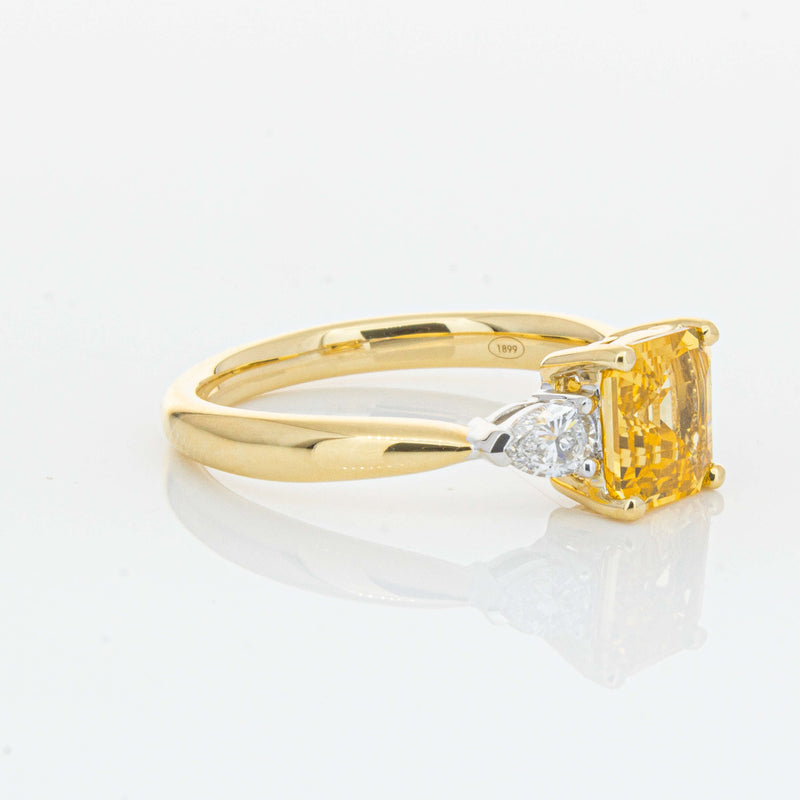 18ct Yellow Gold 1.58ct Golden Sapphire & Diamond Ayla Ring-Ring-Walker & Hall