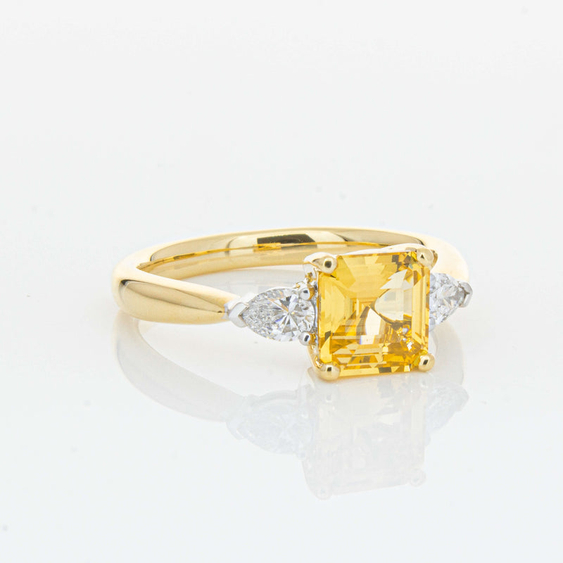 18ct Yellow Gold 1.58ct Golden Sapphire & Diamond Ayla Ring-Ring-Walker & Hall